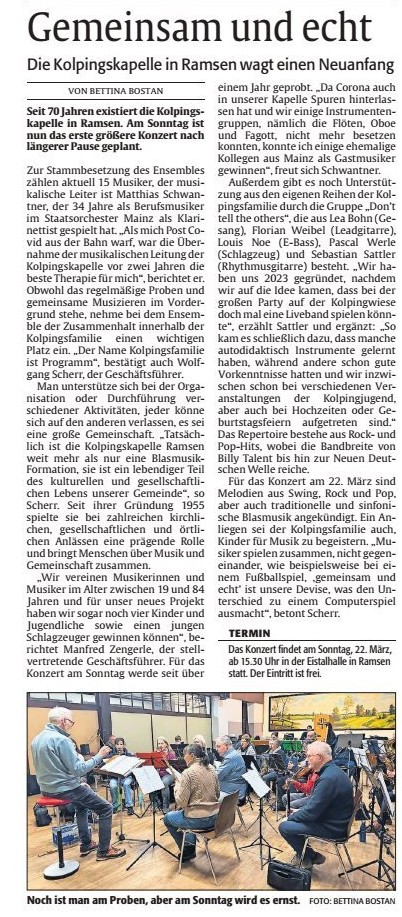 2026 01 Kapelle Konzert Vorbericht