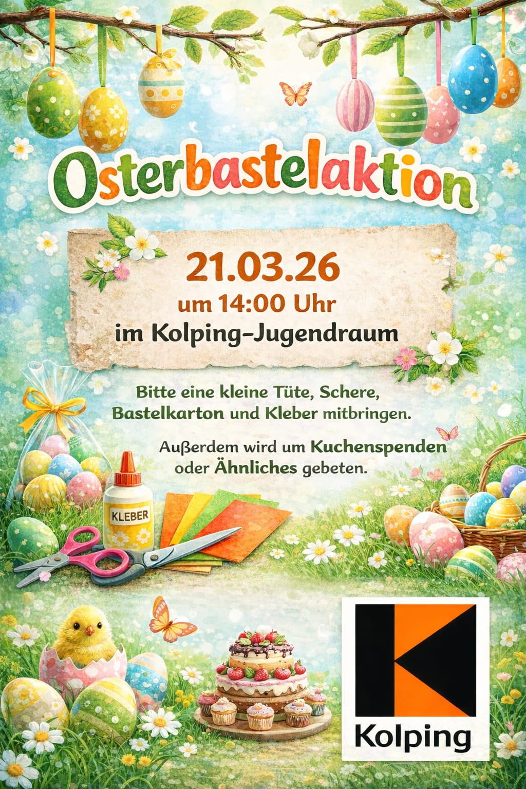 Osterbastel Plakat