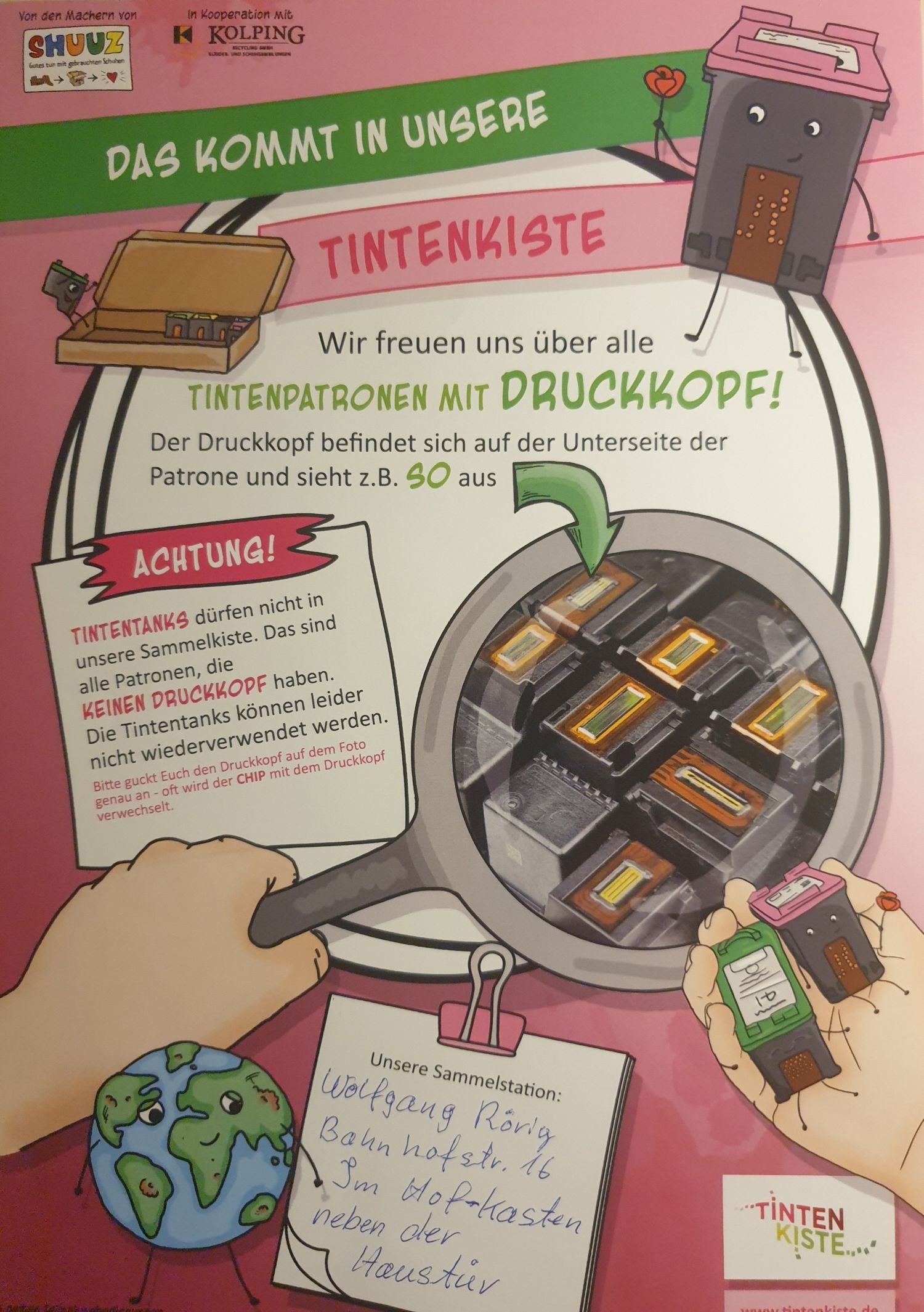 Tintenpatronen sammeln